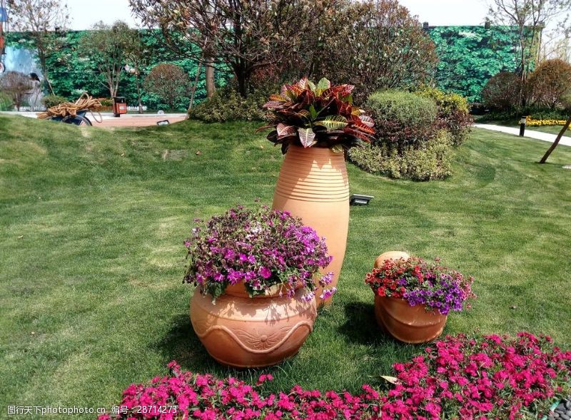 小区绿化展示图片素材