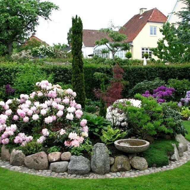 庭院花境的背景和前景设计让花境更具戏剧效果